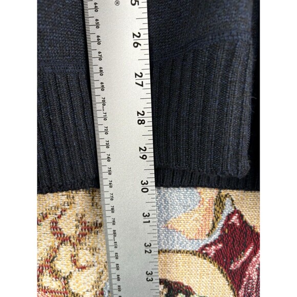 Six Lincoln New York Blue Men’s Sweater Size Large Blanket Lined Zip Up Soft - Picture 5 of 8